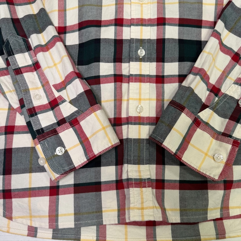 L.L. Bean Signature Stretch Woven Plaid Shirt, Men’s Large, Black/Red - Picture 5 of 9